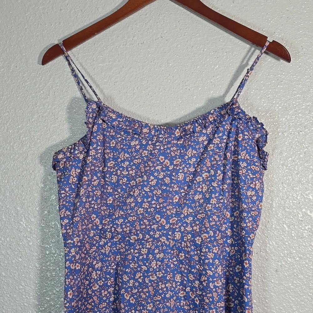 Madewell Cami Ruffle Hem Mini Floral Print Dress - Picture 2 of 12